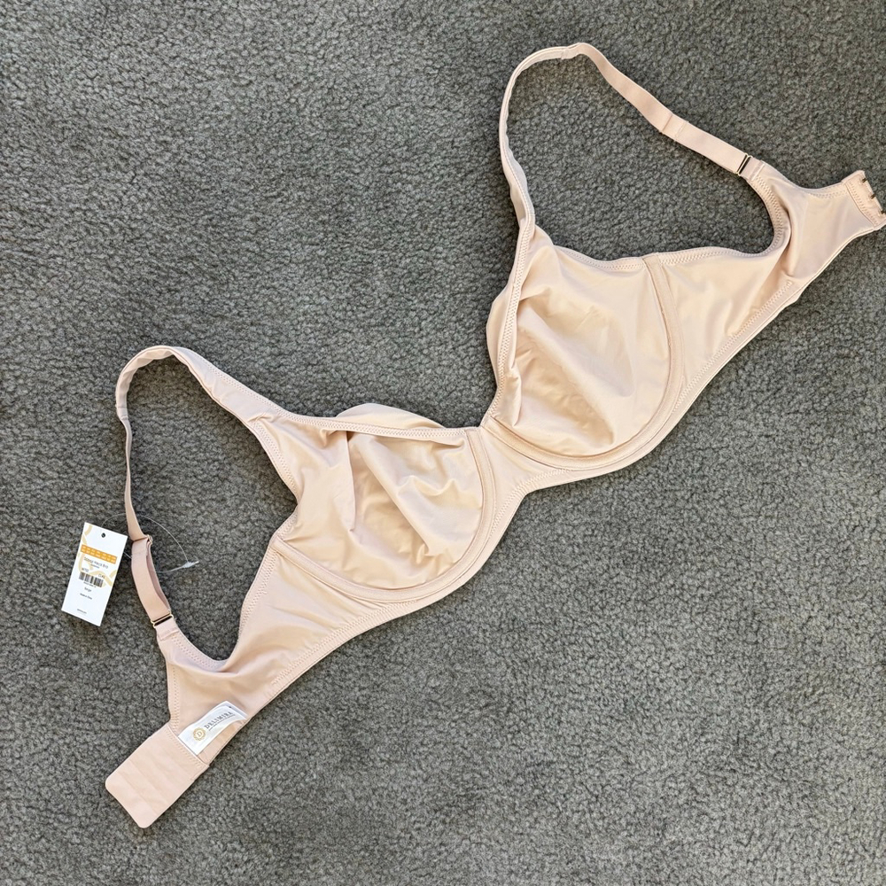NWT Delmira Scoop Neck Nude Lined Underwire Bra | Sz 38D - Picture 4 of 7